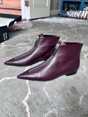 Stella McCartney Zip-Front Ankle Boots Purple